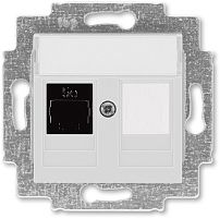 Розетка компьютерная без рамки ABB EPJ Levit 1-м. RJ45 5e серый картинка